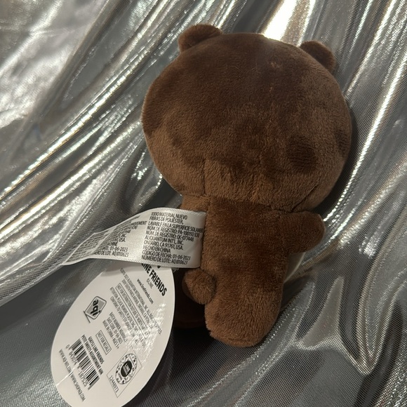 Line Friends Mini 6” Plush CHOCO brown Bear  Holding Felt Donut NWT - Picture 3 of 4